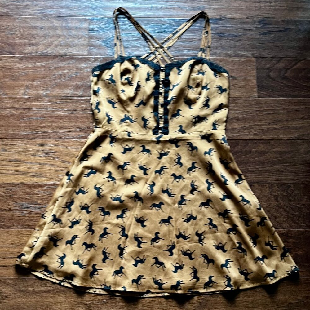 Forever 21 (Boutique) - Brown Horse Sweetheart Dress